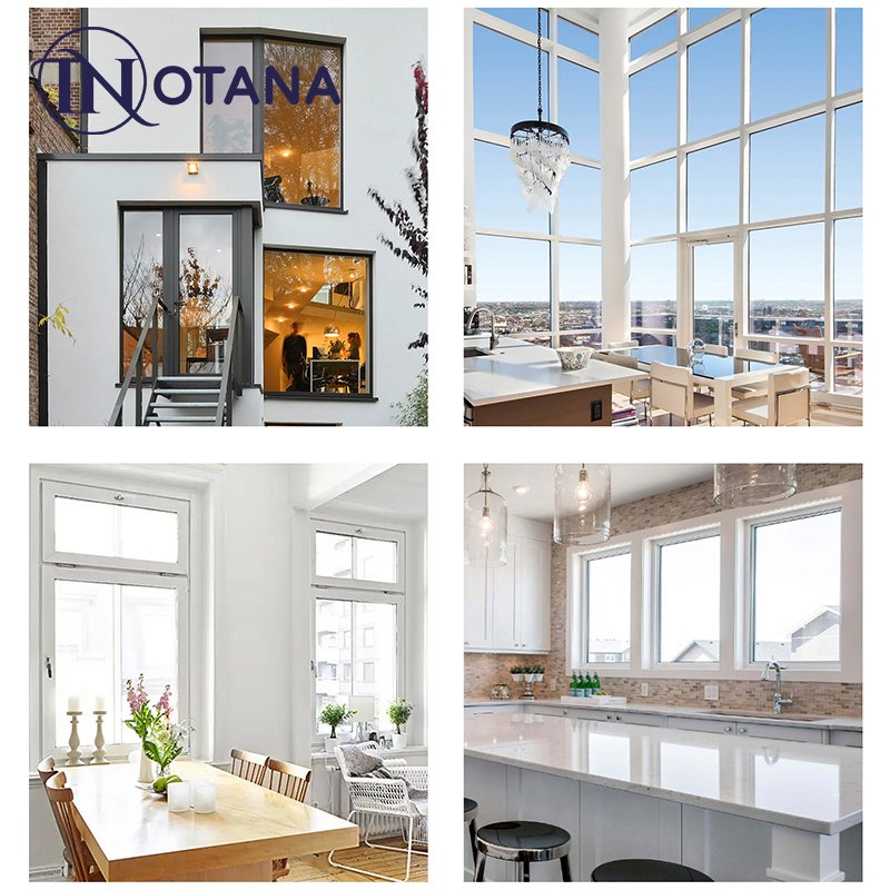Windows aluminum profile frame for windows Italy style with nylon strips OKC set