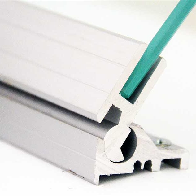 Aluminum u channel profile with led light for stainless 6mm 8mm 10mm 12mm frameless tempered sandwich glass railing balustrade