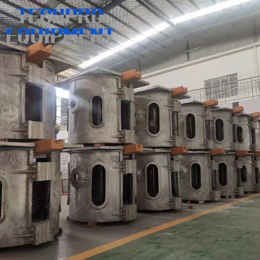 0.5-1 Ton Capacity Medium Frequency Electric Induction Melting Furnace with Aluminum Shell for Ingot Casting Industry