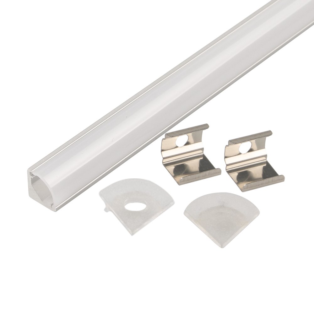 45 degree corner led profile mini size 8*8mm for cabinet wardrobe lighting corner led aluminum profile