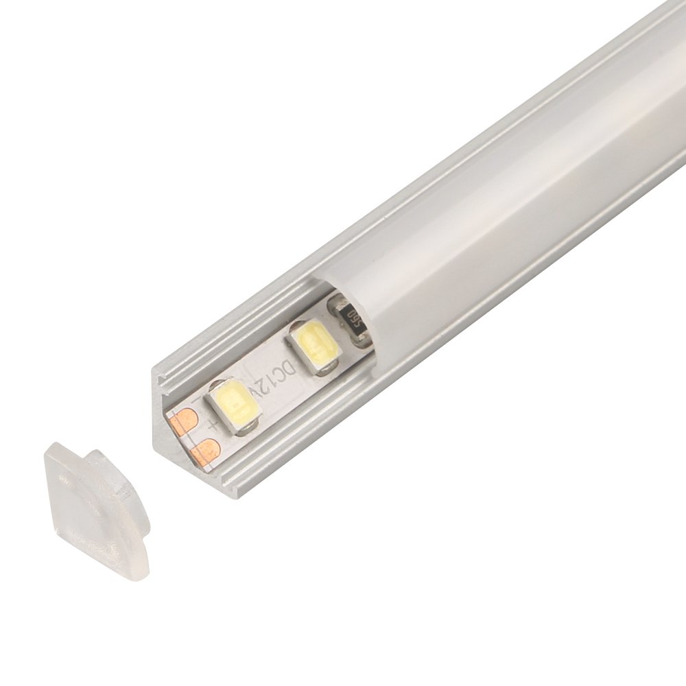 45 degree corner led profile mini size 8*8mm for cabinet wardrobe lighting corner led aluminum profile
