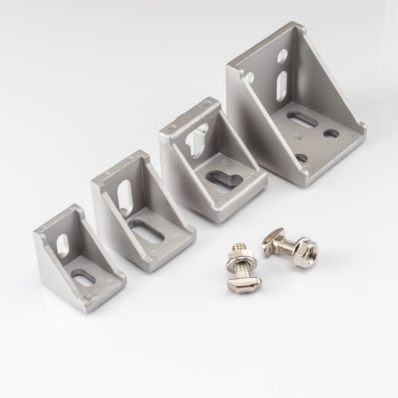 Aluminium Profile And Accessories 90 Degree Angle Corner Bracket Support Die-Cast Aluminum Bracket