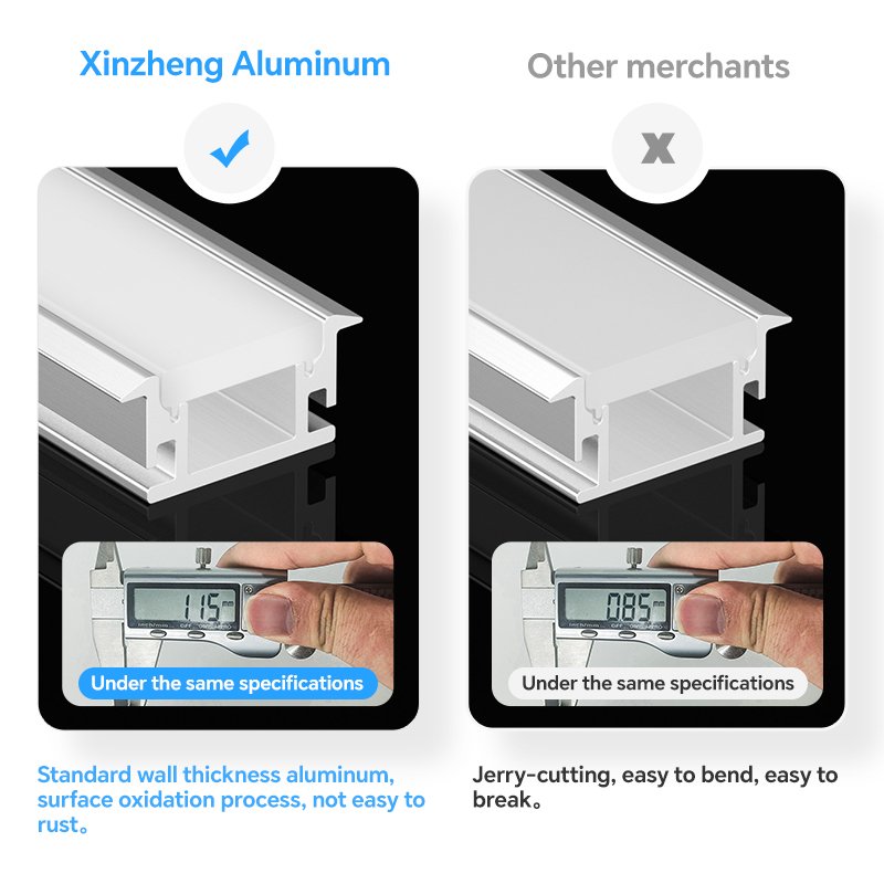 D01 27.4*11mm High Quality Recessed Floor LED Strip Lighting Alu Profil Extrusion Housing Channel LED Profile Light Aluminum