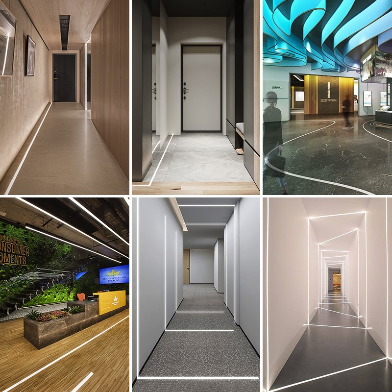 D01 27.4*11mm High Quality Recessed Floor LED Strip Lighting Alu Profil Extrusion Housing Channel LED Profile Light Aluminum