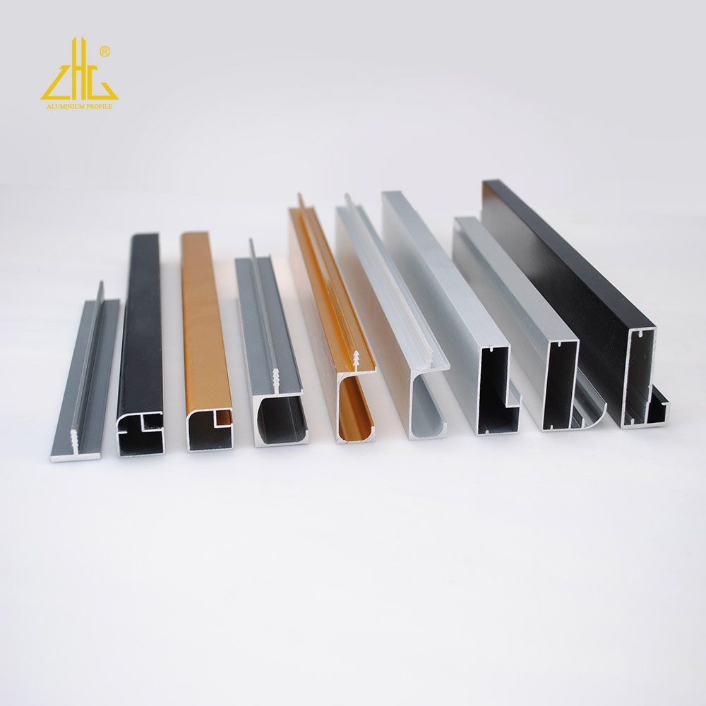 ZHONGLIAN Customized Africa Market Price Black Golden G Handle Kitchen Aluminum Profile