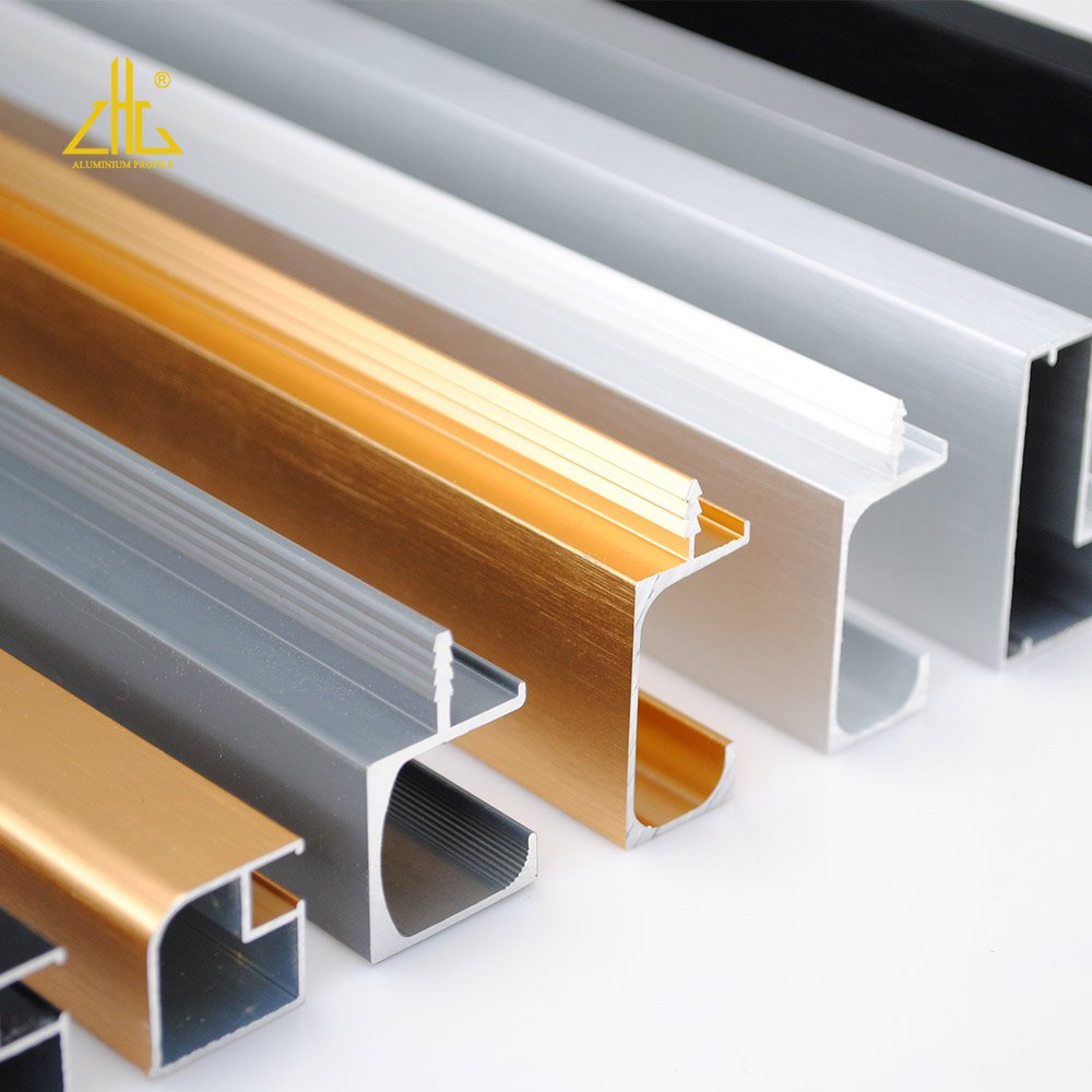 ZHONGLIAN Customized Africa Market Price Black Golden G Handle Kitchen Aluminum Profile