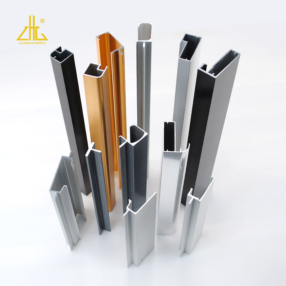 ZHONGLIAN Customized Africa Market Price Black Golden G Handle Kitchen Aluminum Profile