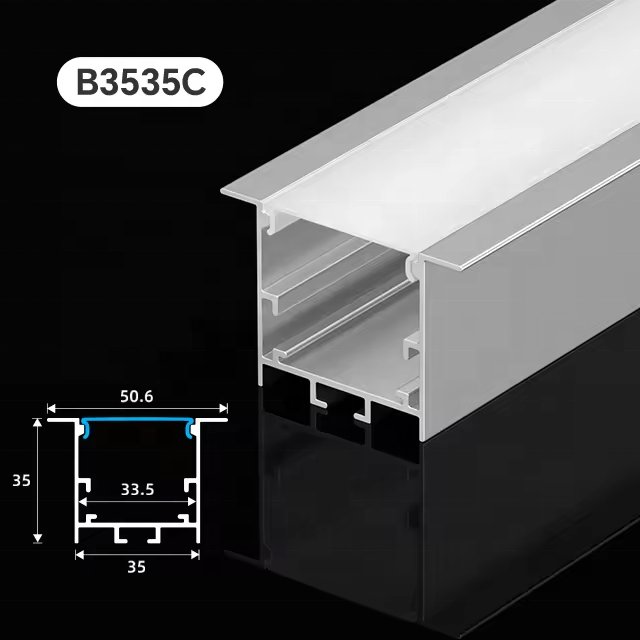 LED Aluminum Extrusion Profile 023 Square Corner Lighting Aluminum Profile for LED Light Strip Bar
