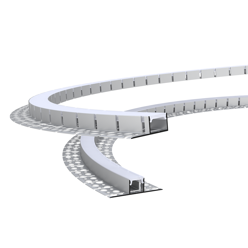 Customized Aluminium Profile For LED Lighting Strip Bandable Plaster Wall Recessed LED Aluminum Profile