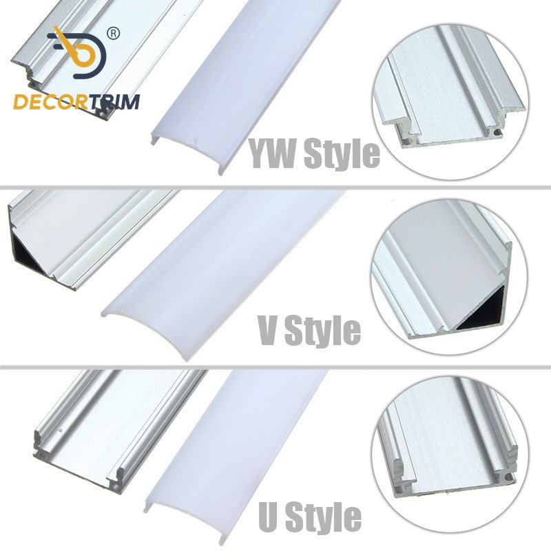 Prolink Metal Versatile U/V/YW Aluminum LED Light Channels Profile for Cabinets, Lamps, and Vehicle Lighting Solutions