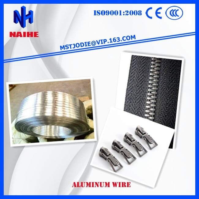Zhejiang manufacturer low price Aluminum FLAT Wire FOR MAKING ZIPPER