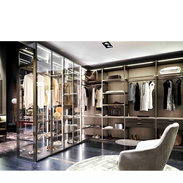 YL furniture hardware cabinet aluminum frame sliding door aluminium profile for wardrobe glass door