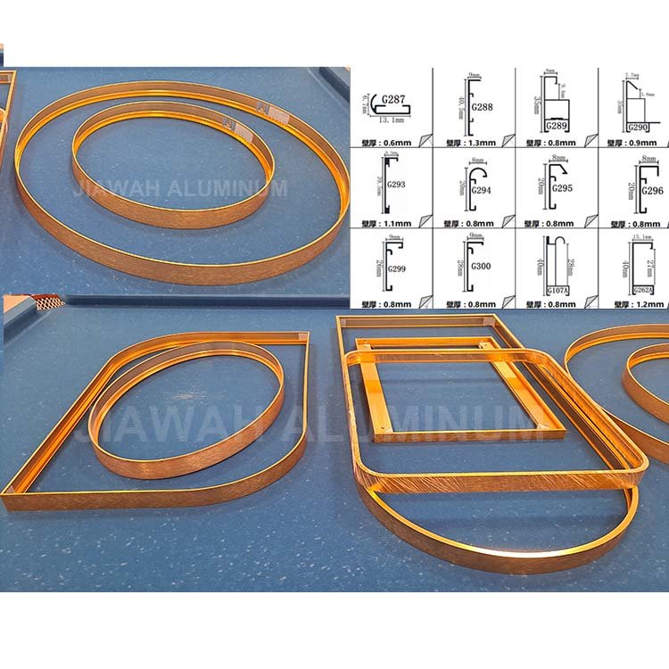 6063 Aluminum extrusion profile for advertising light boxes manufacturer , anodizing brushed framed aluminum profile lightbox