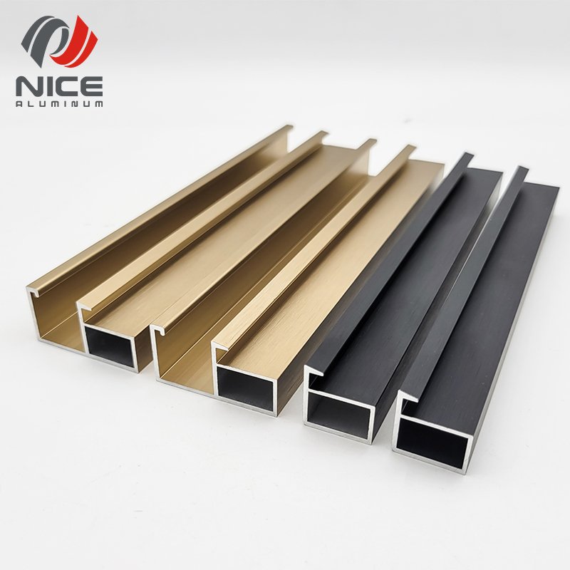 Framing Wall Mounted Aluminum Profile Picture Photo Mirror Frame Extrusion Rose Gold Customized mirror frame aluminum