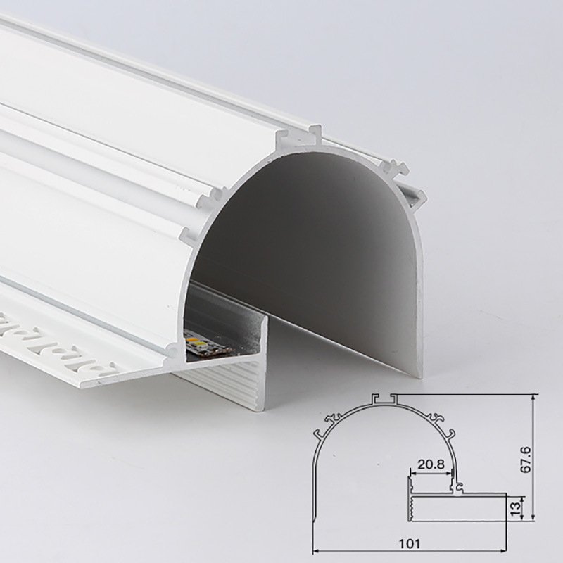 Strip Aluminum For Floor Profil Aluminuim Diffuser Cover Aluminium Light Frosted Almunium 23.5 Mm 7mm Extruded Led Profile