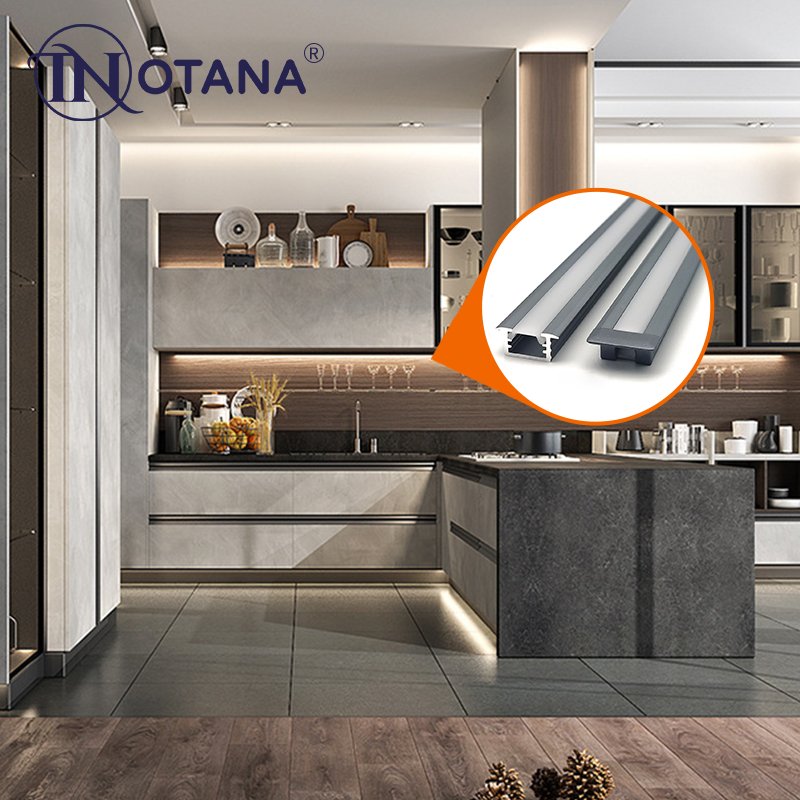 Customized Line Lamp Shell Embedded 15 * 10 U-shaped Aluminum Slot Surface mounted LED Linear Strip Lamp Aluminum Profile Slot