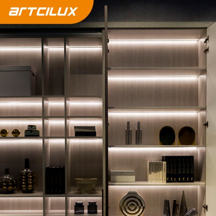 Hot sale 7.5W/Mwardrobe aluminium profile cabinet aluminum wardrobe glass profile indoor lighting sensor lighting