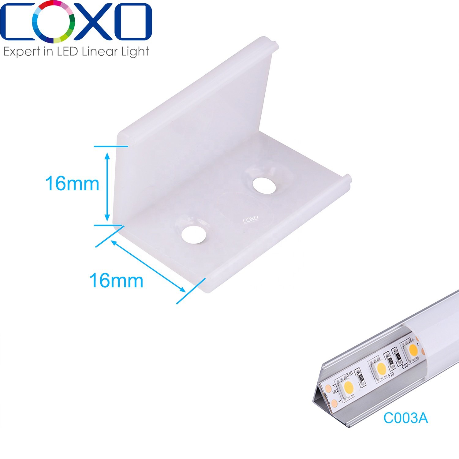Straight connector for led profile plastic aluminum profile connector