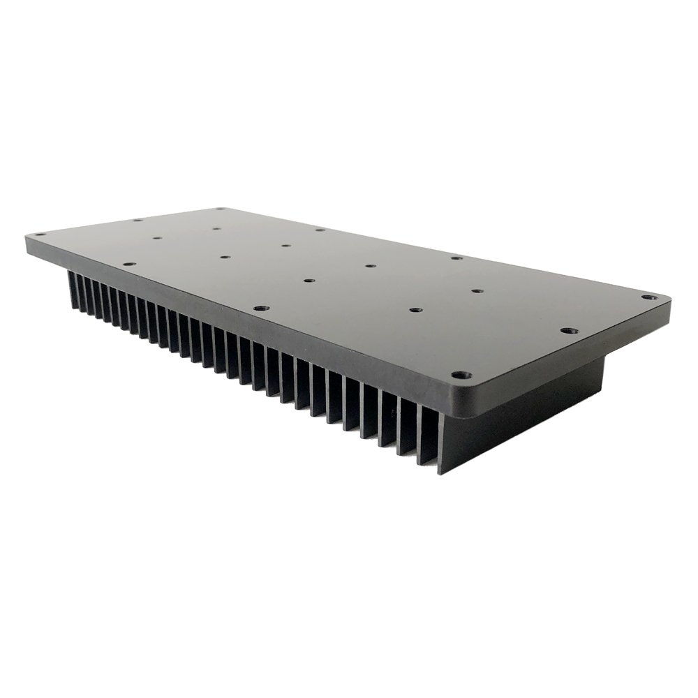 Aluminum 6063 T5 Black Anodized Heatsink 252(W)*35(H)*110(L)mm CNC Custom Heat Sink Aluminum