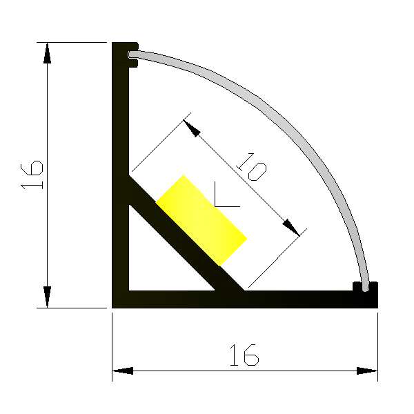 Starlight High Quality Line Lamp Alu Profil Channel Extrusion 45 90 Degree Angle Led Strip Lighting Corner Led Aluminum Profile