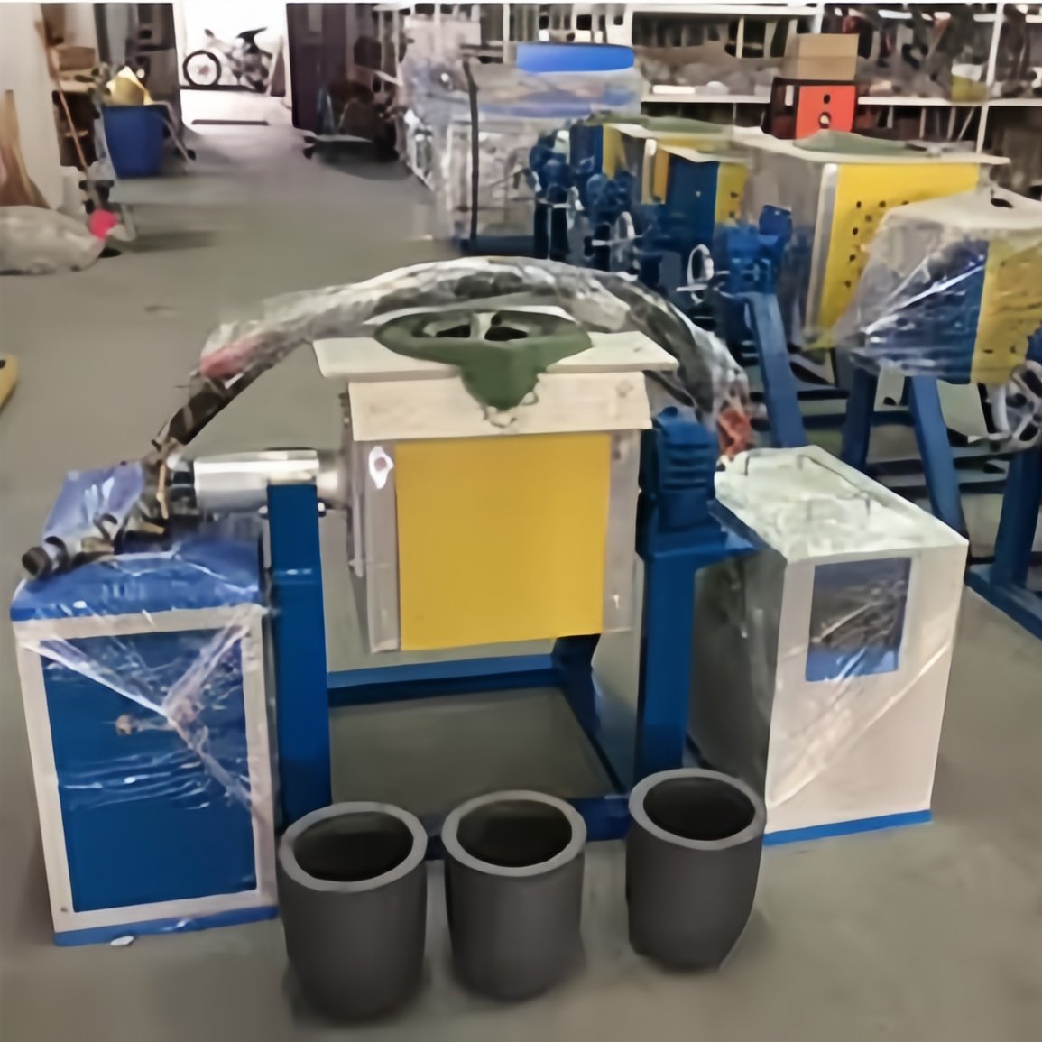 small 5kg-50kg scrap furnac melt steel metal smelting induction furnace casting iron machine