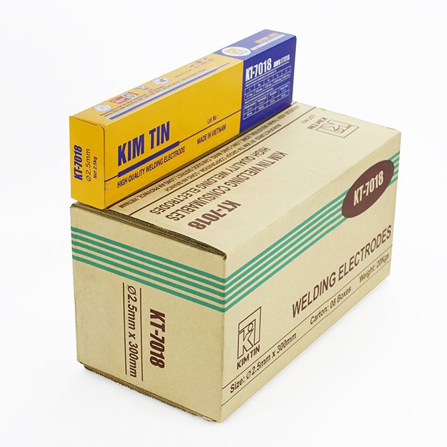 KIM TIN AWS A5.1 E7018 Welding Rod Welding Electrodes factory OEM brand full weight and dimension with Certification ASB