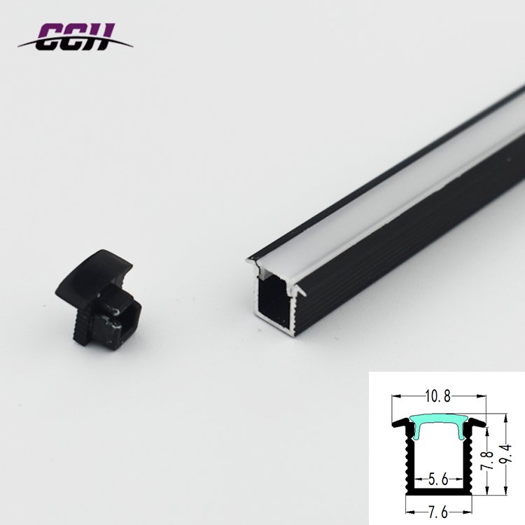6063 Aluminum Profile for LED Strip Light recessed slotted led strips LED aluminium cabinet lighting profile