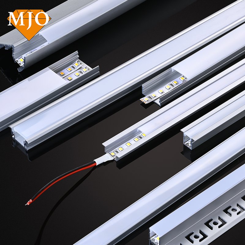 Foshan Manufacturer MJO Led Strip Aluminum Profile Led Channel Profile For Cabinet Or Wardrobe Decoration OEM Led Light Profiles
