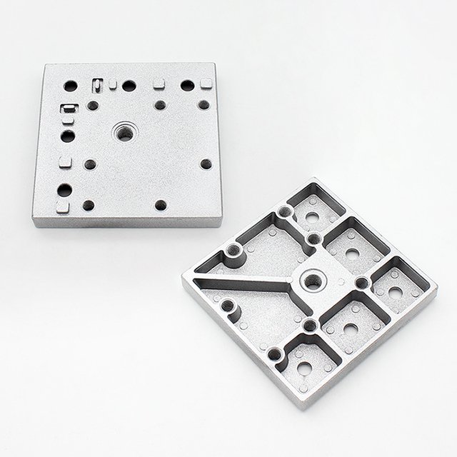 30 Series M12 End Connection Plate (B) Flange Mount Caster Base Plate Aluminum Silver Base Plate For 30 T-slot Aluminum Profile