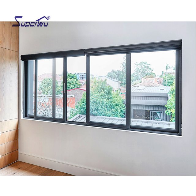 NFRC Certified aluminum Sliding Windows Hurricane Proof Impact aluminum profiles Safety Laminated Glass