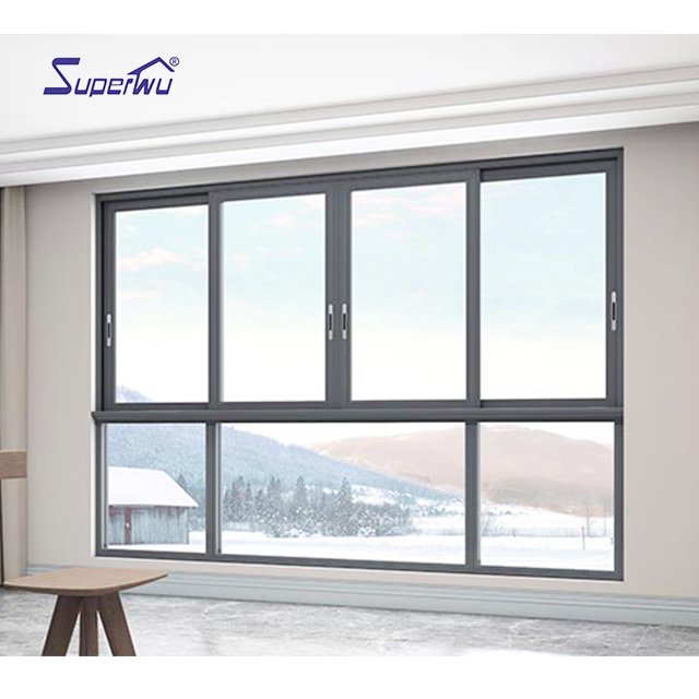 NFRC Certified aluminum Sliding Windows Hurricane Proof Impact aluminum profiles Safety Laminated Glass