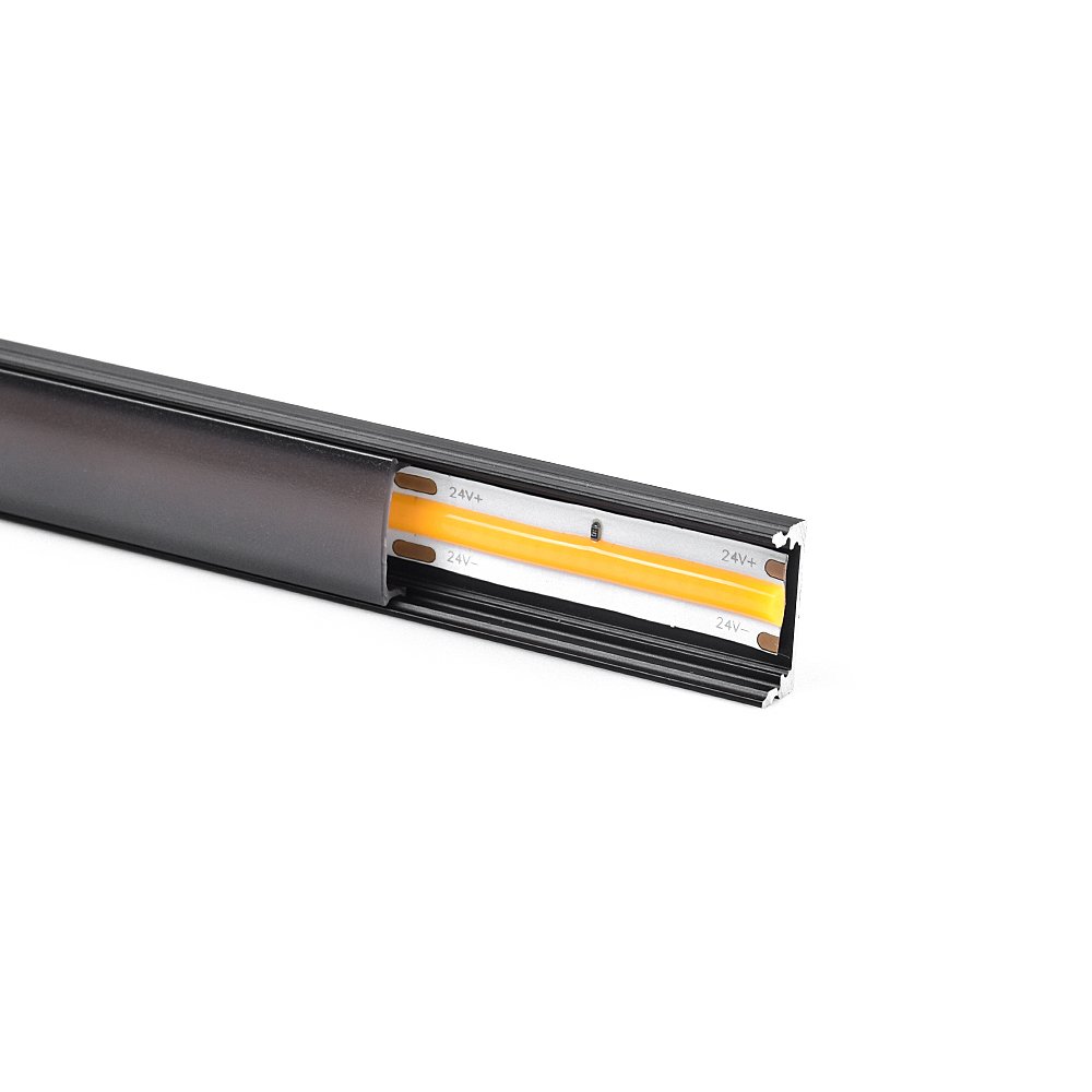 1707-BLK Black Color Aluminum Profile aluminum 12.5mm inner width led channel profile