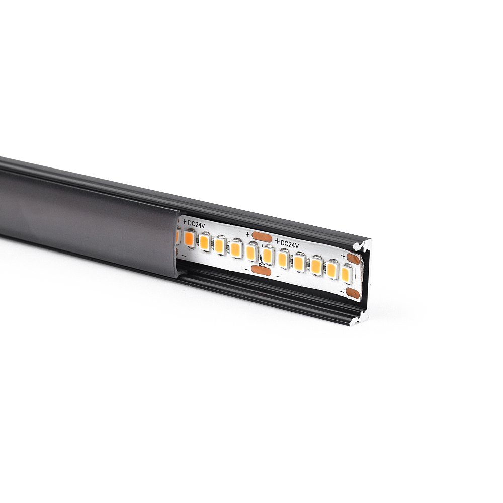 1707-BLK Black Color Aluminum Profile aluminum 12.5mm inner width led channel profile