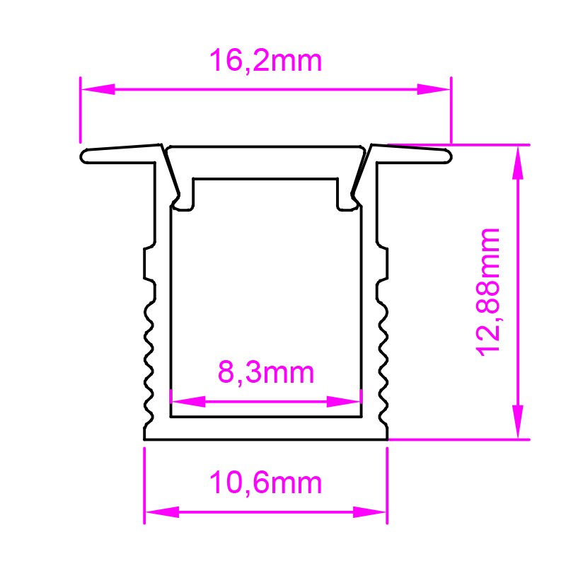 Ceiling Alu Profil Channel housing Recessed Architectural Drywall Gypsum Wall Plaster in LED Aluminium Profile