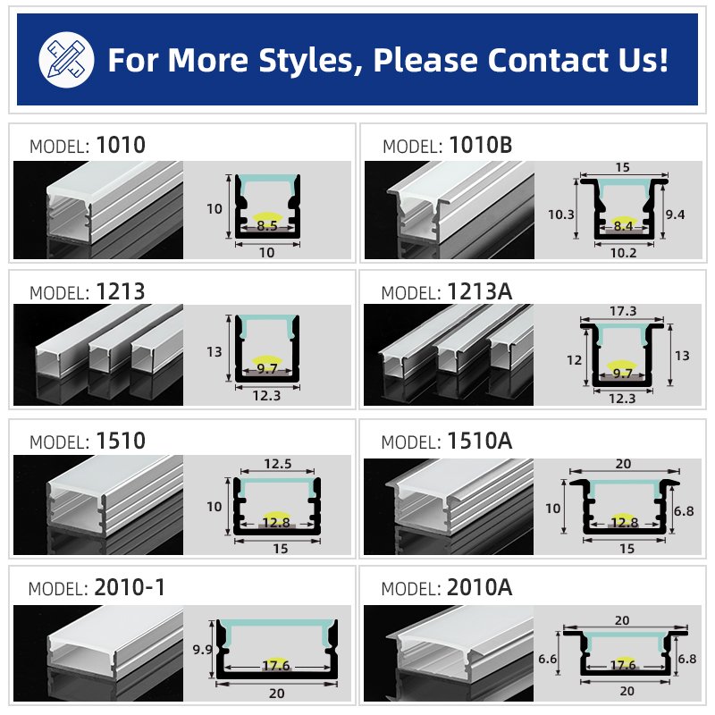 B005 For Ceiling LED Light Strips Alu Channel With PC Cover Recessed Drywall Gypsum Wall Plaster In Led Aluminum Profil