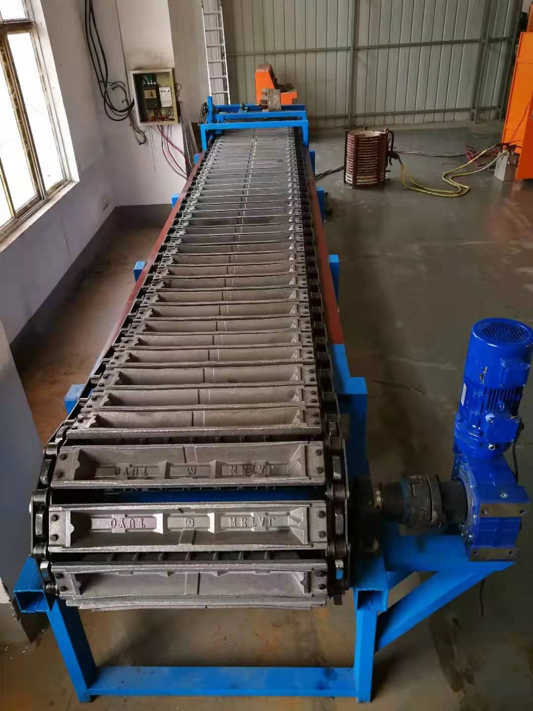HONGTENG waste aluminum furnace aluminum recycling machine aluminum ingot continue casting machine