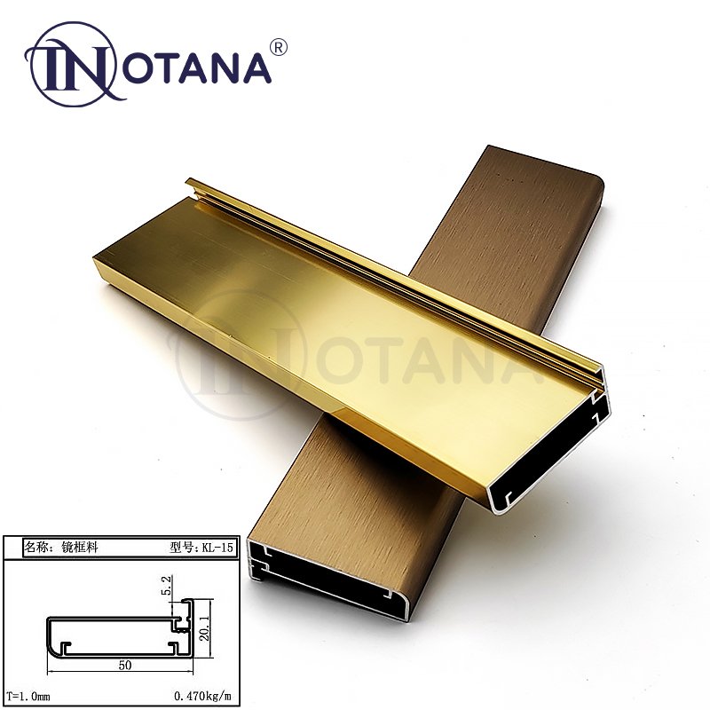 Minimalist anodized gold black cabinets kitchen closet doors aluminum frame wardrobes glass doors aluminium profiles