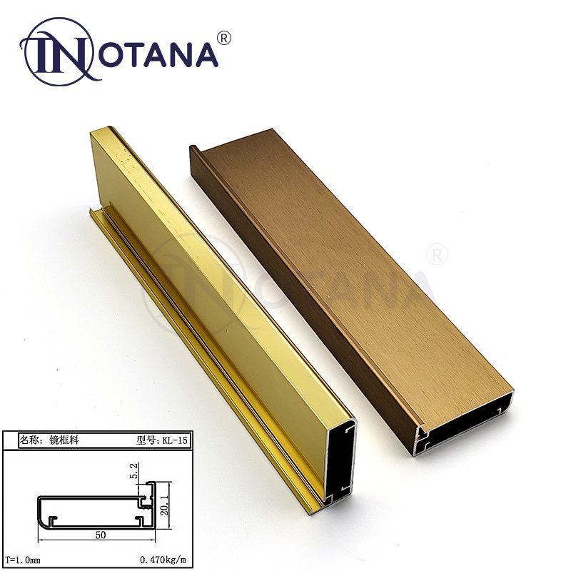 Minimalist anodized gold black cabinets kitchen closet doors aluminum frame wardrobes glass doors aluminium profiles