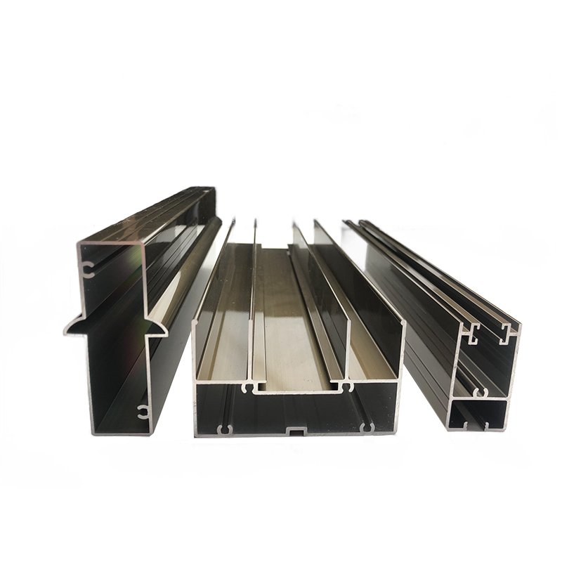 Thin aluminium profile for wardrobe glass door sliding walk in closet aluminum frame profile