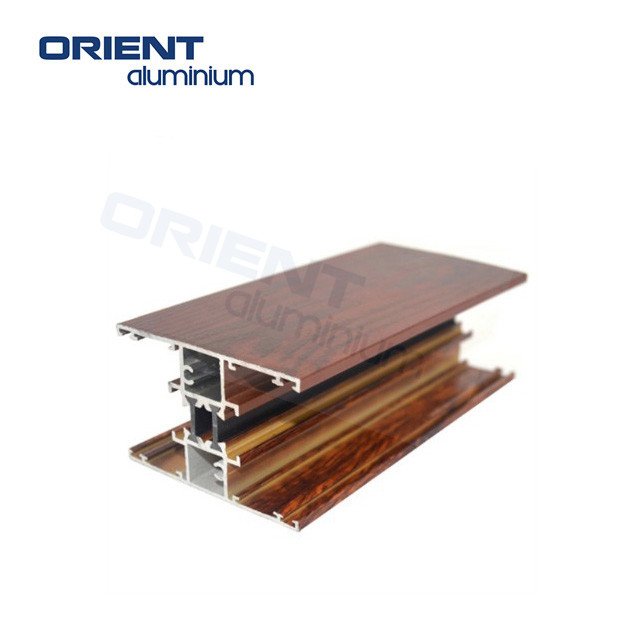 Hot Selling Aluminum Profile Wood Grain Surface Treatment For Windows Outdoor Aluminum Profile