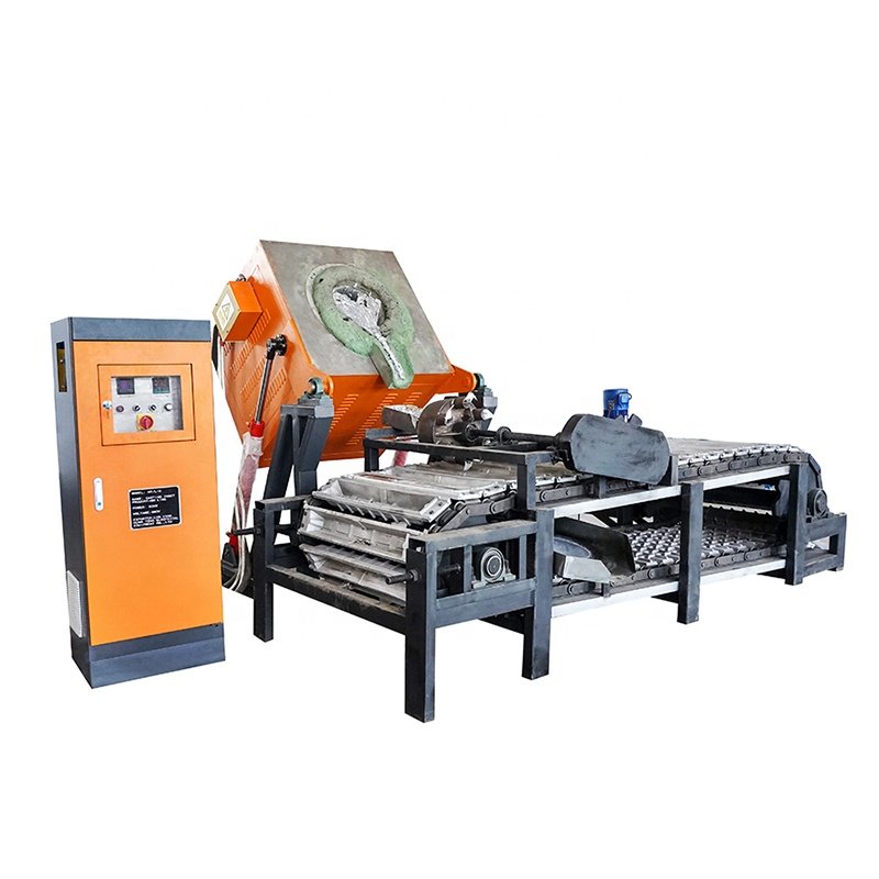 Hongteng copper ingot furnace casting machine line 100kg 250kg 500kg 1000kg 2t 3t 5t induction copper sacrap melting furnace