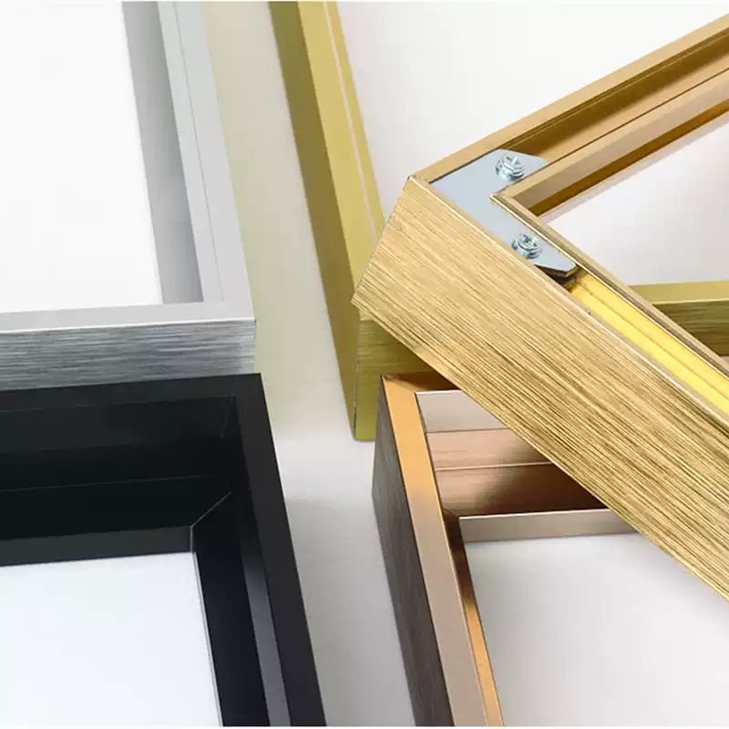 Custom Aluminum Square corner extrusion frame aluminum profile for square mirror picture photo certificate frames
