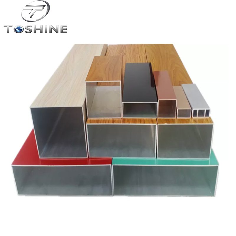 6000 Series Aluminium Box Rectangular Profile Wood Grain Square Aluminium Profile 50x50 20x20 Aluminum Tube