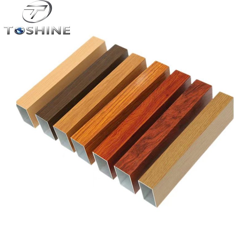 6000 Series Aluminium Box Rectangular Profile Wood Grain Square Aluminium Profile 50x50 20x20 Aluminum Tube
