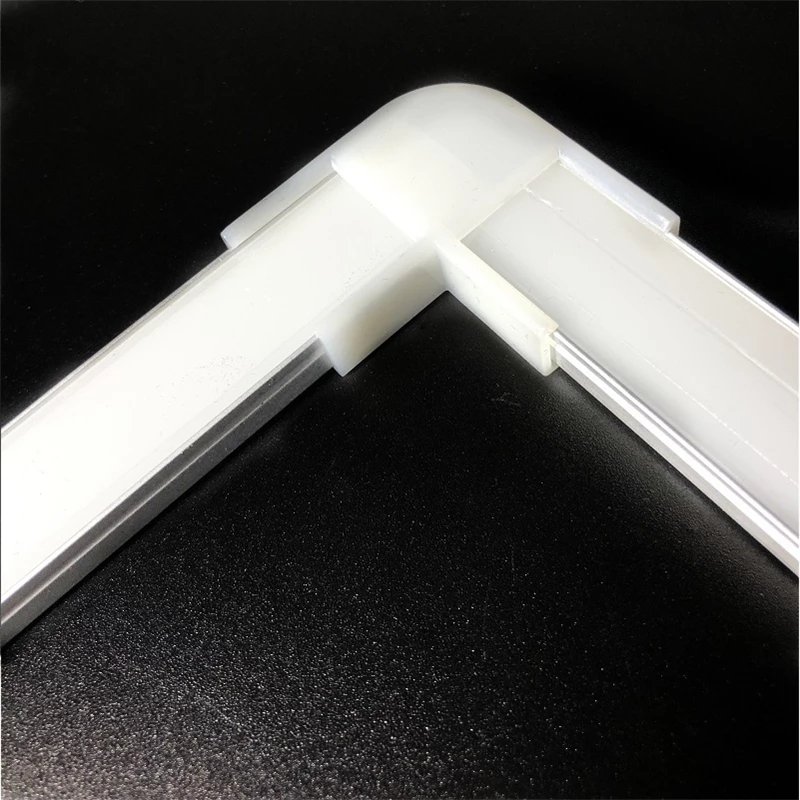 Simple U Flat 50CM 20 Inch Programmable Commercial Decor Surface Mounted Black LED Aluminium Profile Strip Light Channel