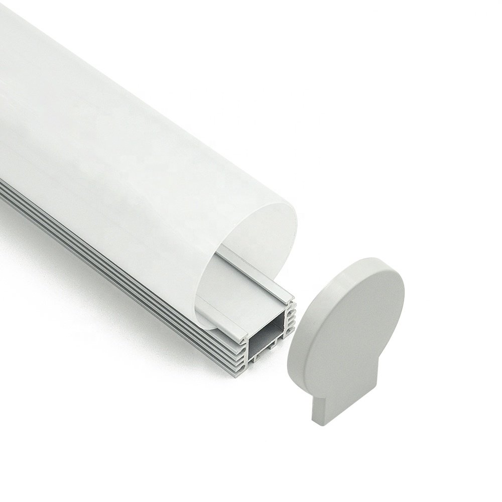 LED Strip Aluminum Profile Diameter 60mm Round Aluminum LED Profile With PC Opal Diffuser aluminum profile for greenhouse