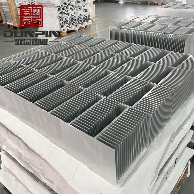 T3-T8 6061 6063 Heat Sink Aluminium Extruded Profiles with silver anodizing for industrial areas