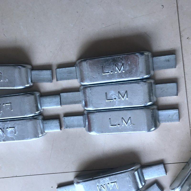 ASTM B418-95 99% Pure Zinc anode Ingots for boats anti-corrosion aluminum zinc magnesium anode Zinc Ribbon Anode shaft