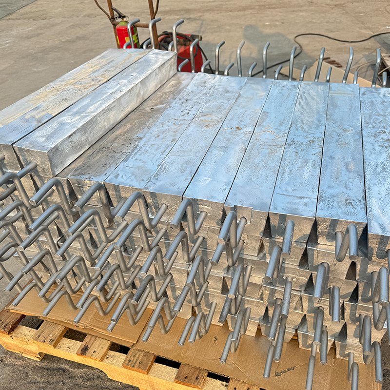 ASTM B418-95 99% Pure Zinc anode Ingots for boats anti-corrosion aluminum zinc magnesium anode Zinc Ribbon Anode shaft