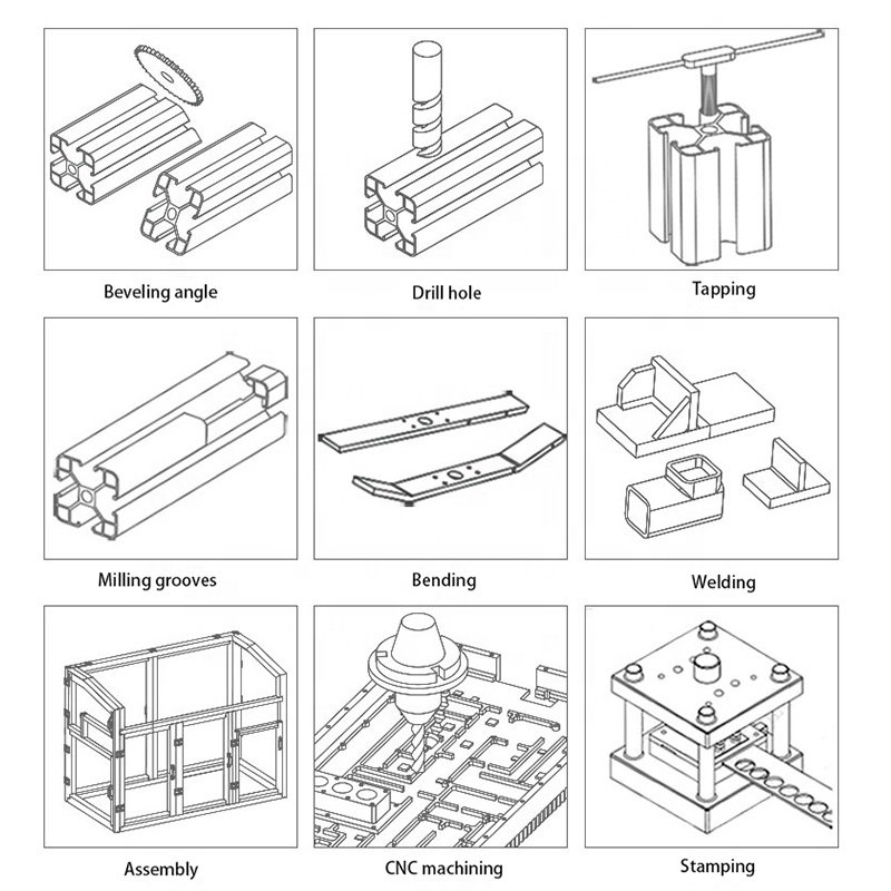 Custom New Energy Car Special Material 2024 6082 7003 7046 7075 Aluminium Extrusion Aluminum Profiles